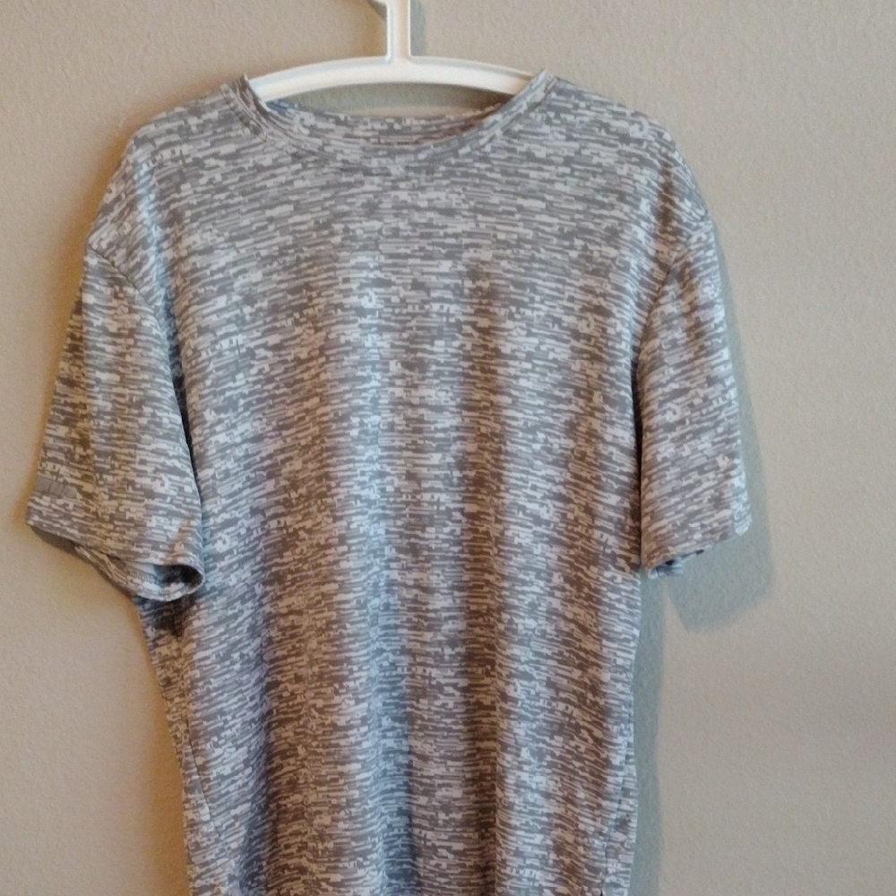 Gray Patterned Men's Running Shirt